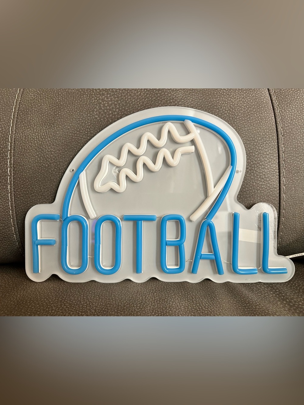 Blue & White 'FOOTBALL' LED Neon Wall Sign